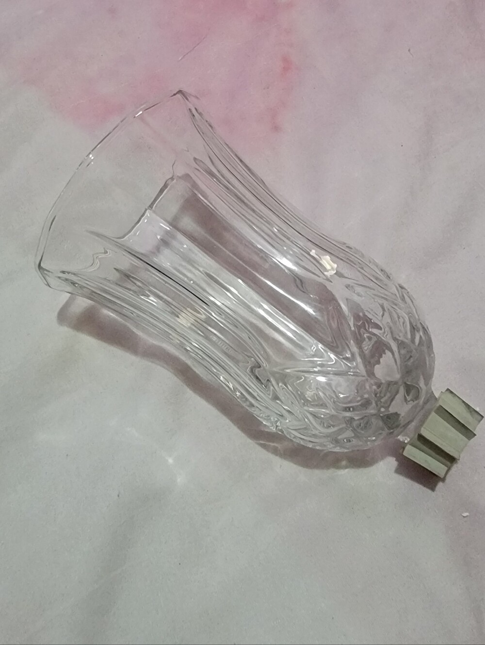 Tiffany Votive Cup Clear Glass. Use with votive candle.
